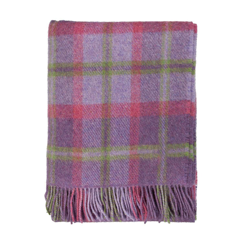 Woollen Knee Rug | Purple Check | English Country | The Wool Company