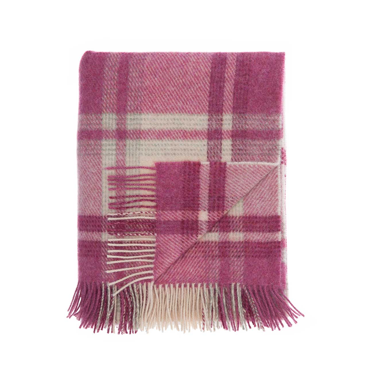 Pink Check Wool Throw – The Wool Company
