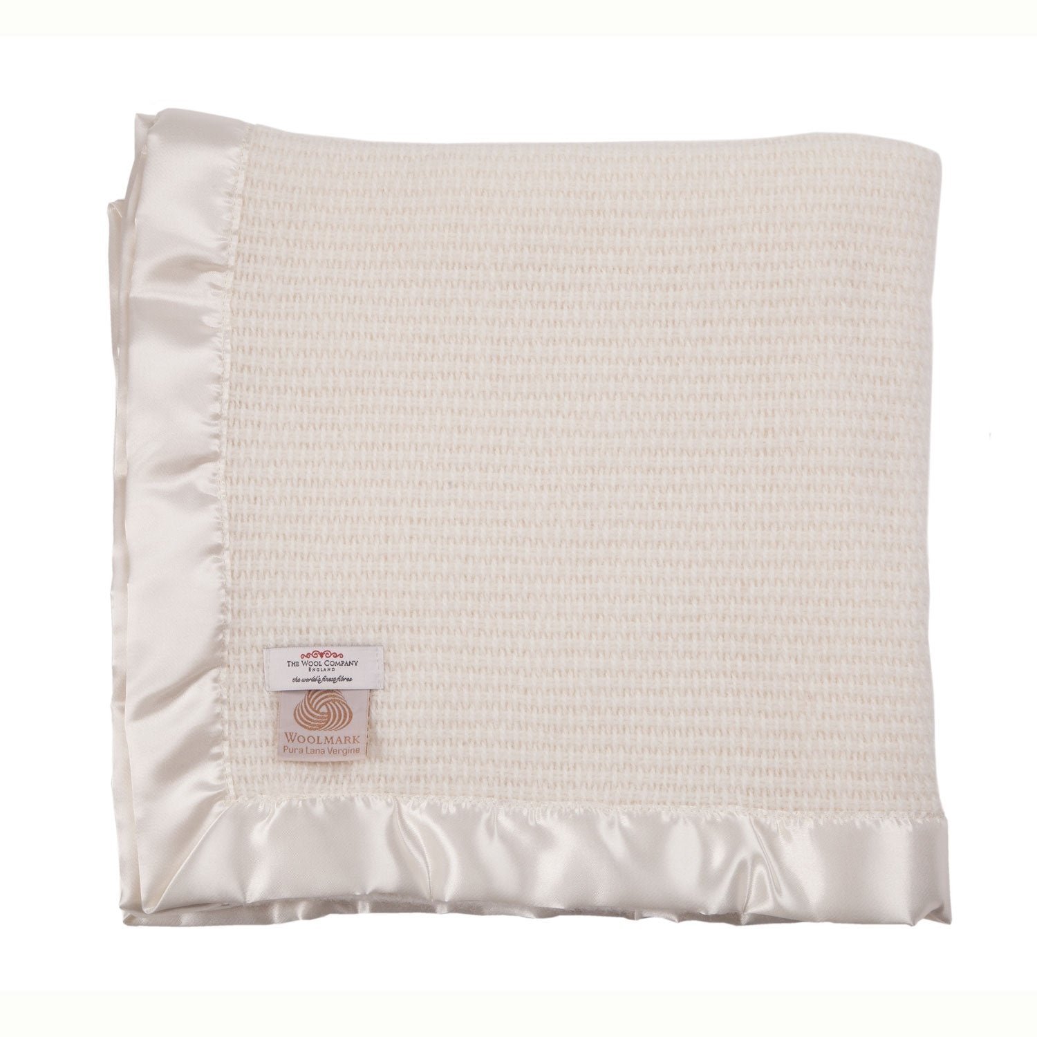 Wool Cellular Baby Blanket | Satin Trim | The Wool Company