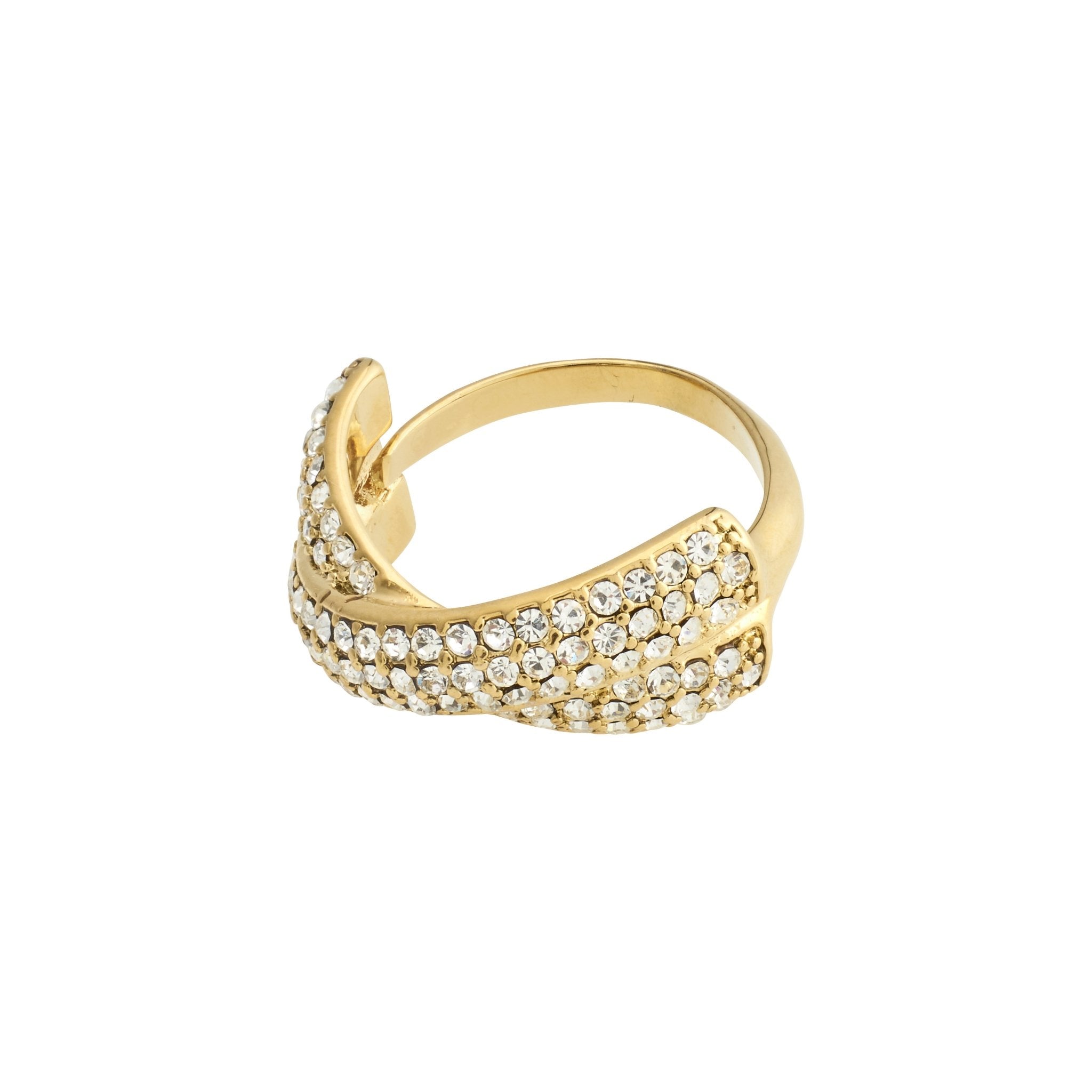 Edtli Crisscross Crystal Ring