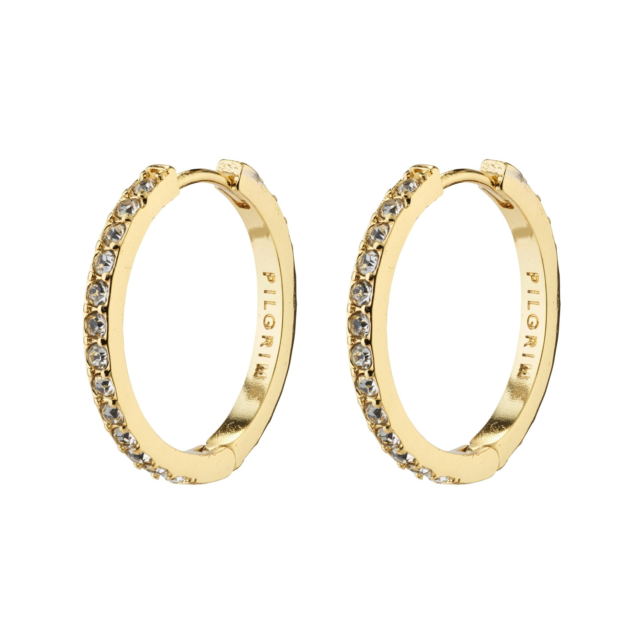 Ebna Medium Crystal Hoops