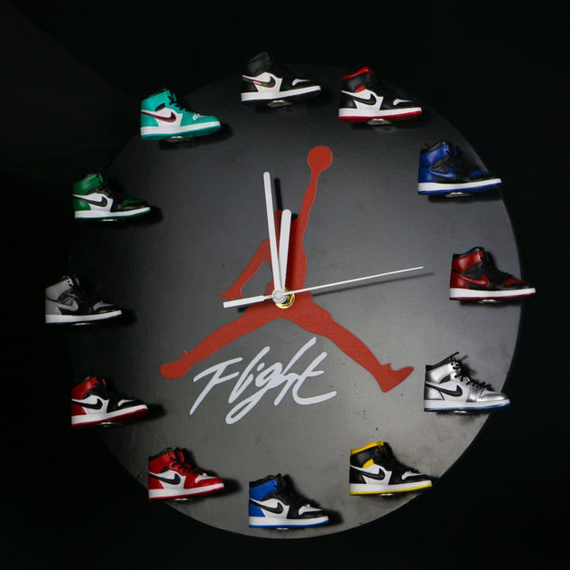 Air Jordan 3D Sneaker Clock with All AJ1 Retros Mini Sneakers – Reverie