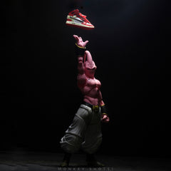 dragon ball z kid buu figure with sneakers display set