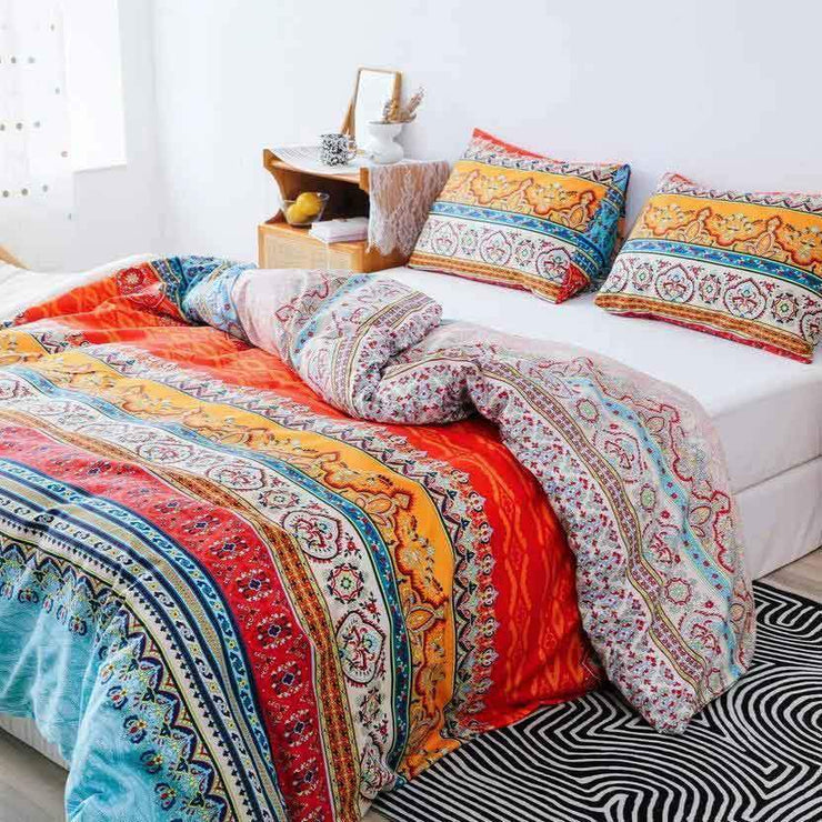 white boho queen bedding