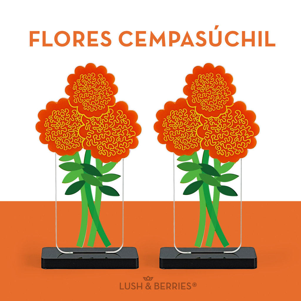 Ofrenda: Set Flores de Cempasúchil (2 piezas) | Lush & Berries MX