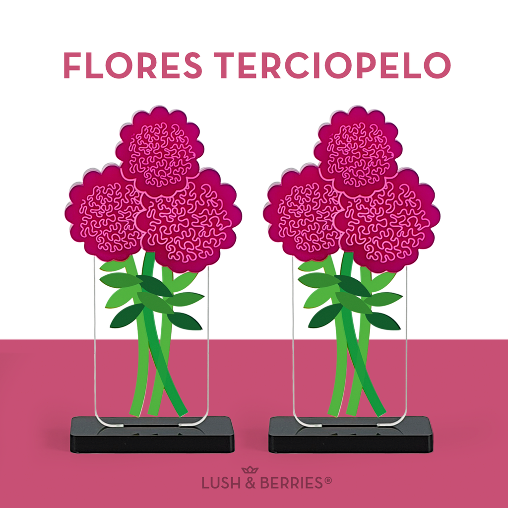 Ofrenda: Set Flores de Terciopelo (2 piezas) | Lush & Berries MX