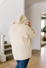 Nantucket Hooded Cable Knit Sweater In Cream