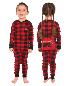 Bear Cheeks Kid Plaid Onesie Flapjack - Main Street Mercantile