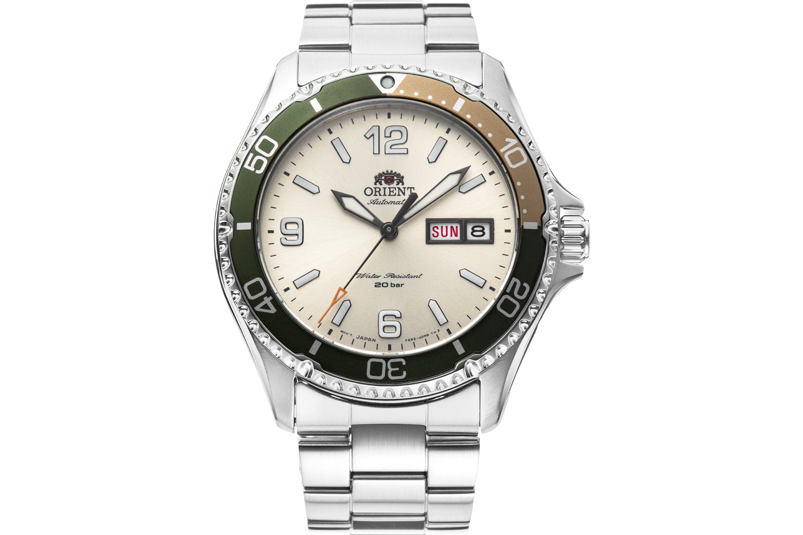 Orient Automatic Watch Diver Design Rn-Aa0812L Silver
