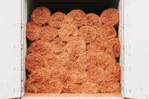 Rolls of Colored Pine Straw