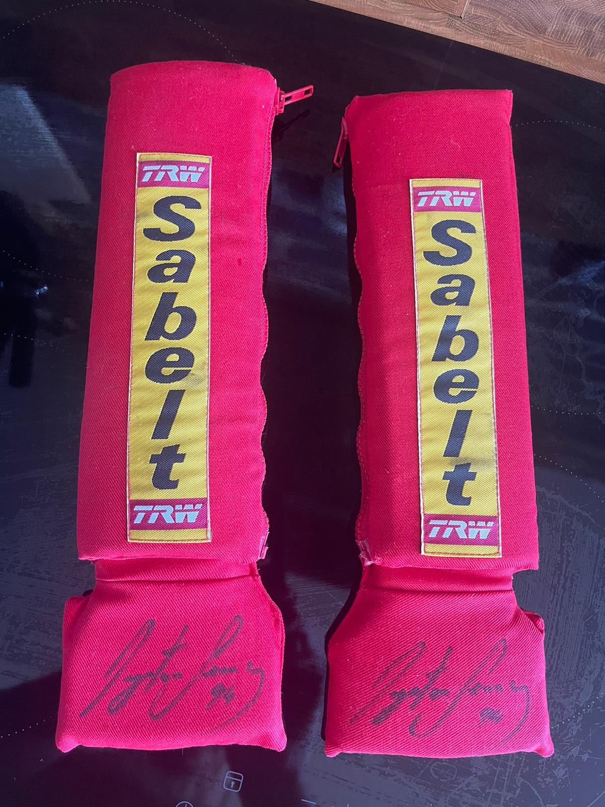1994 Ayrton Senna Sabelts signed and dated