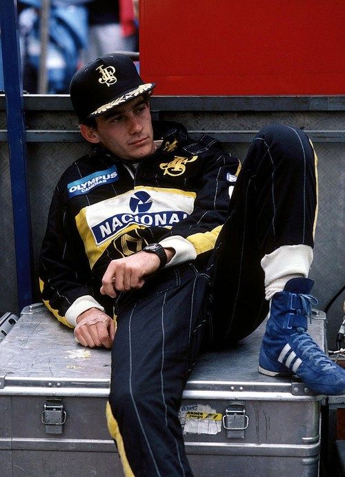 1985 Senna race Adidas shoes Signed – Formula Memorabilia
