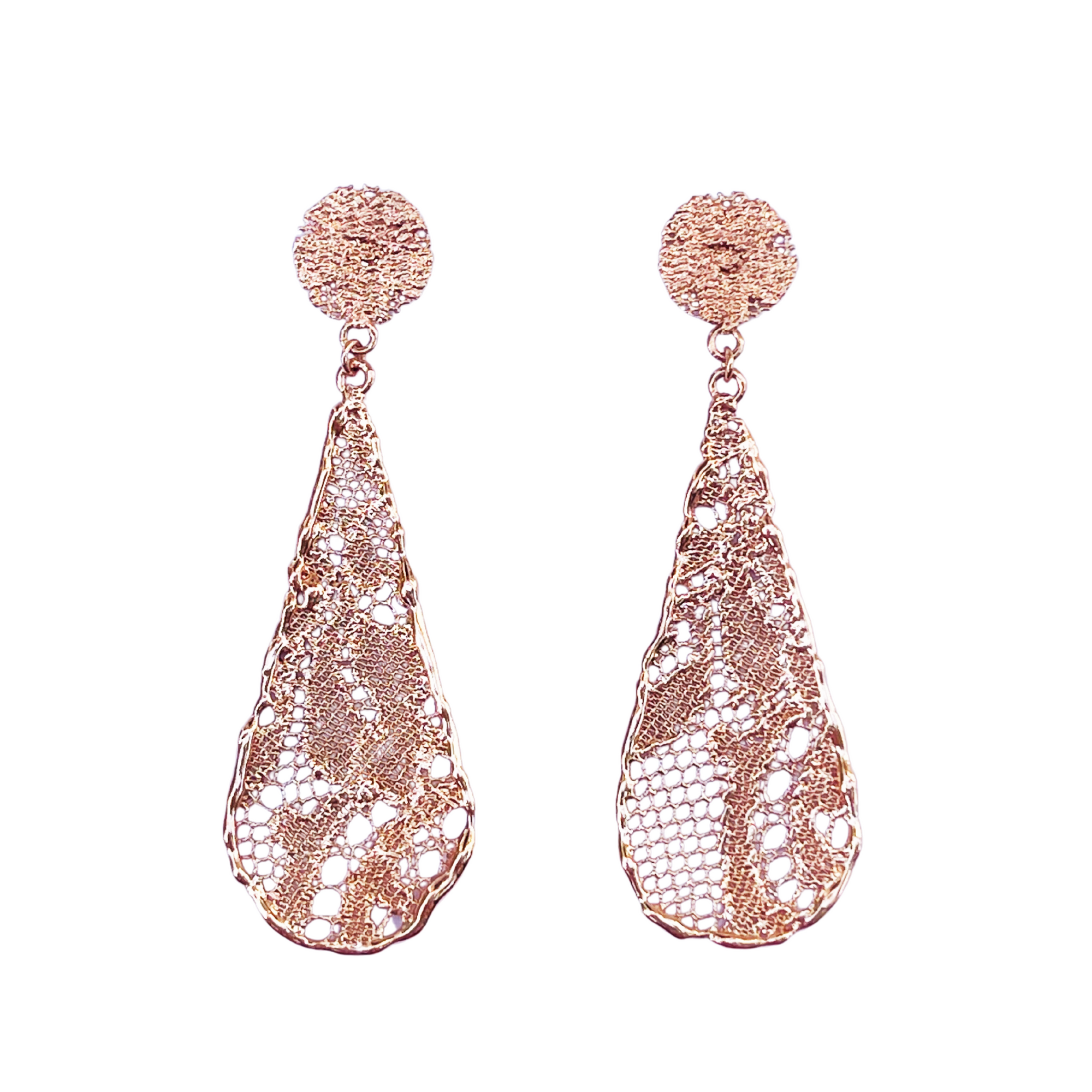 Rose Gold Tear Drop Earrings - Harico Jewellers Tauranga