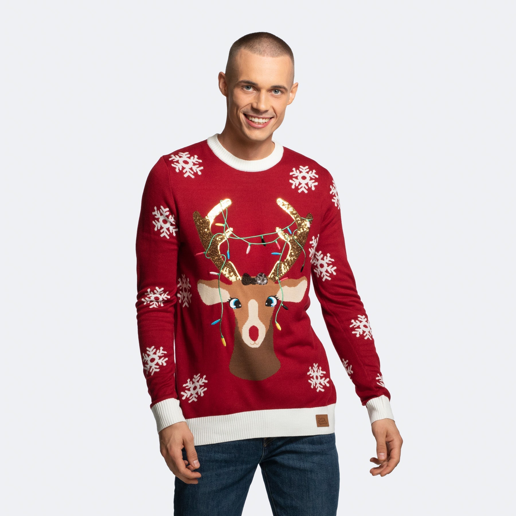 Men's Reindeer Christmas Sweater - SillySanta.com product image