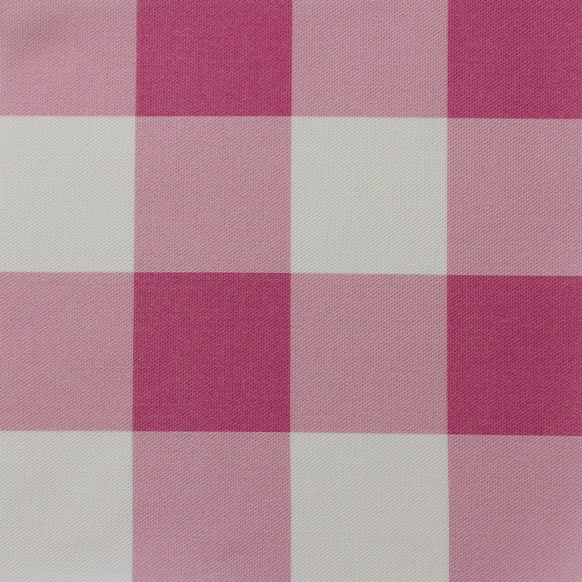 Vintage 1.5 French Candy Pink White Checked Gingham Jacquard