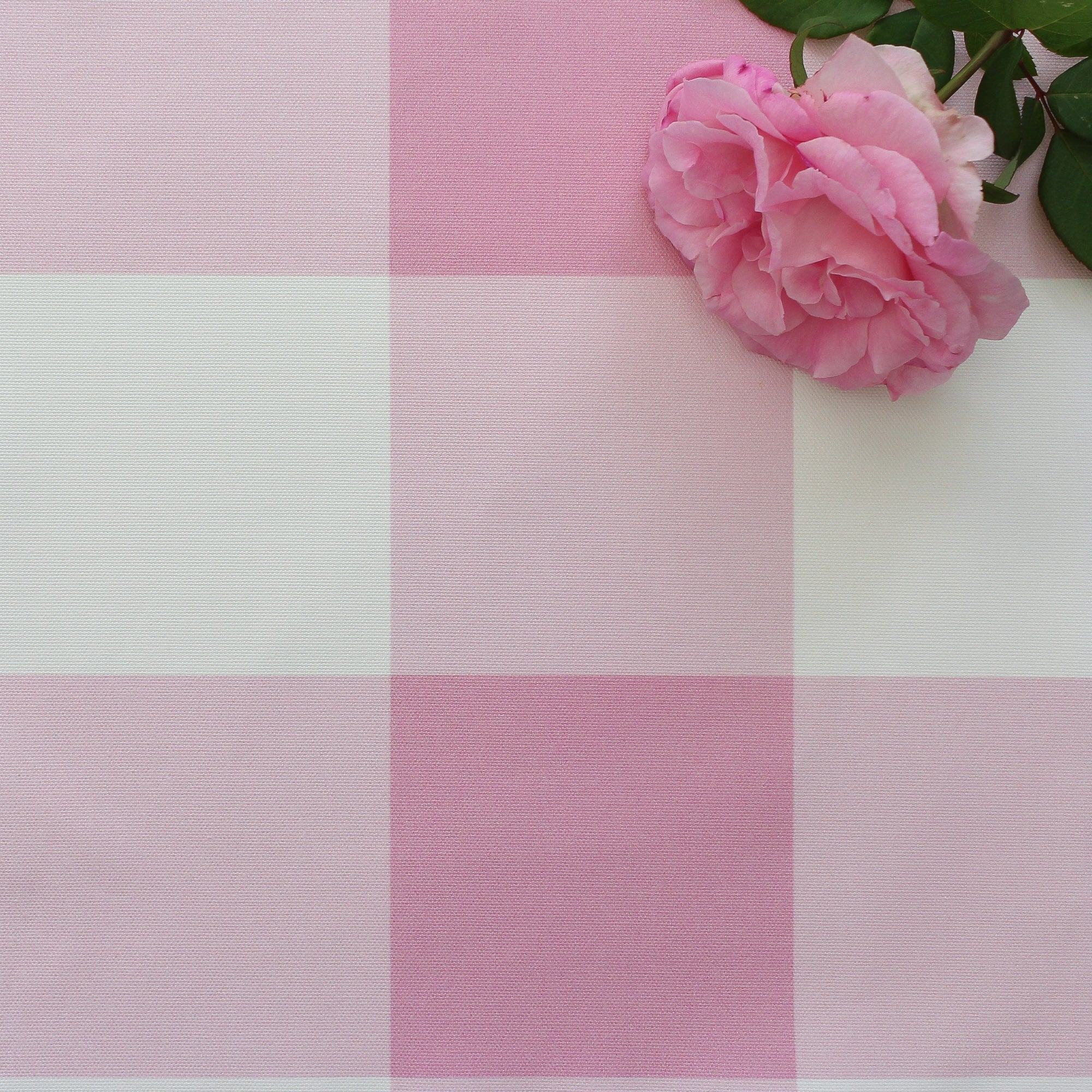 Gingham Buffalo Check - Fabric by the yard - Pink - Prestige Linens