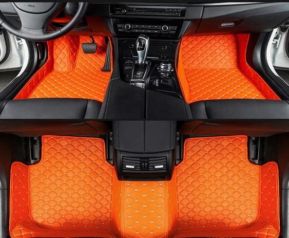 Custom Fitted Car Floor Mats Orange Optical Off Road