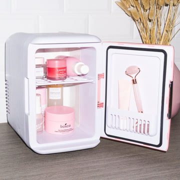 Koolatron Cosmetics Fridge W/ Led Lighted Makeup Mirror 12v 110v