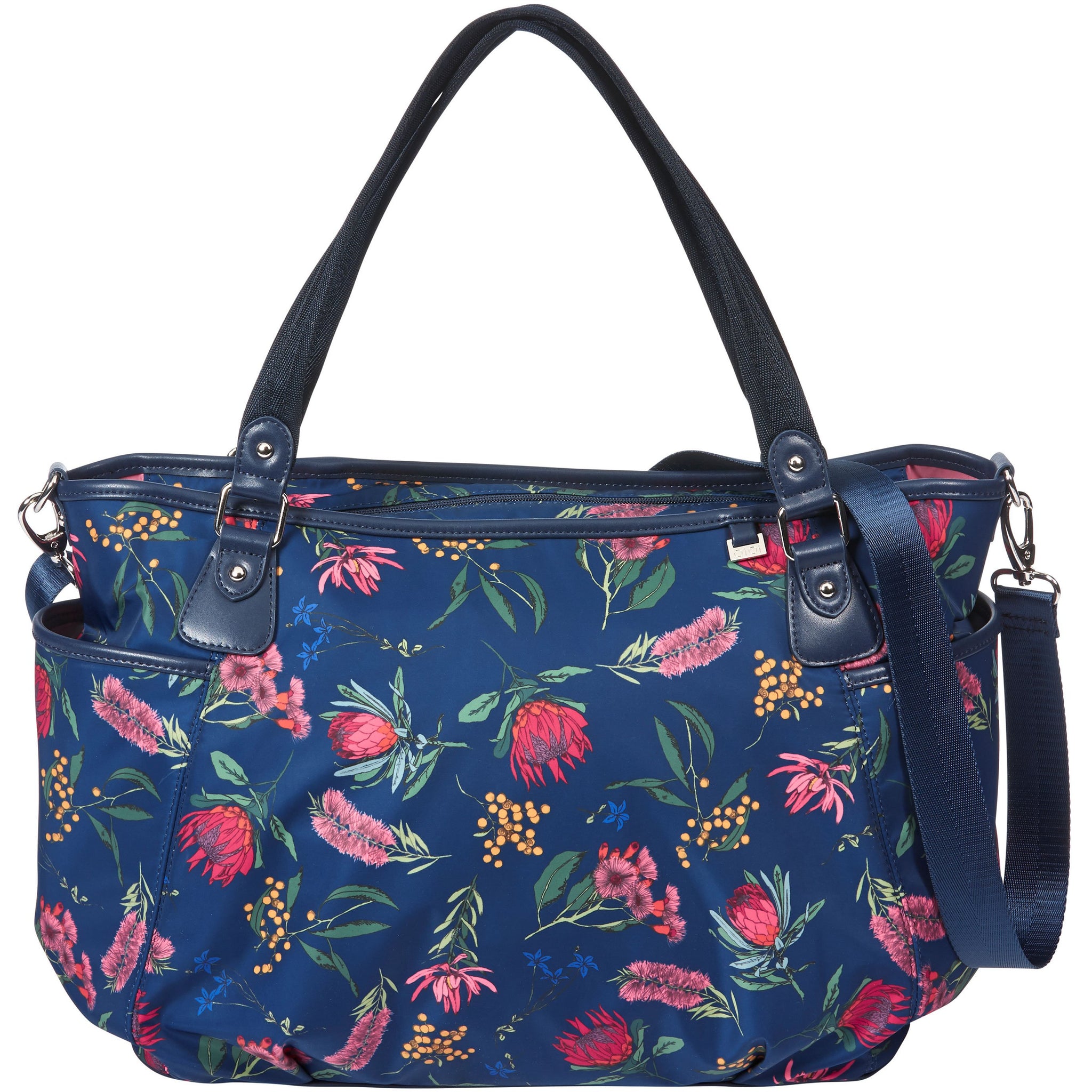 OiOi Tote Nappy Bag - Botanical Navy - Baby HQ