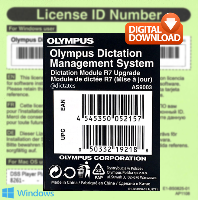 Olympus dss player license key