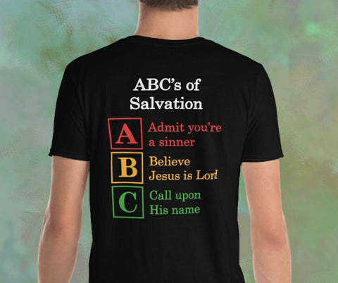 Black T-Shirt with ABC's of Salvation