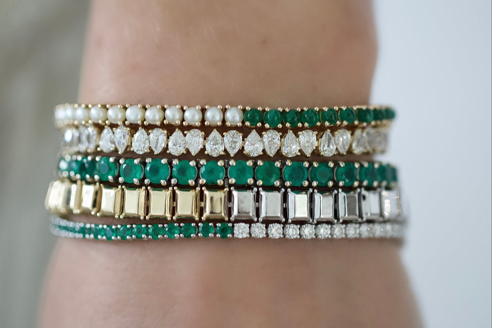 Emerald/Pearl Tennis Bracelet – LUISA ALEXANDER