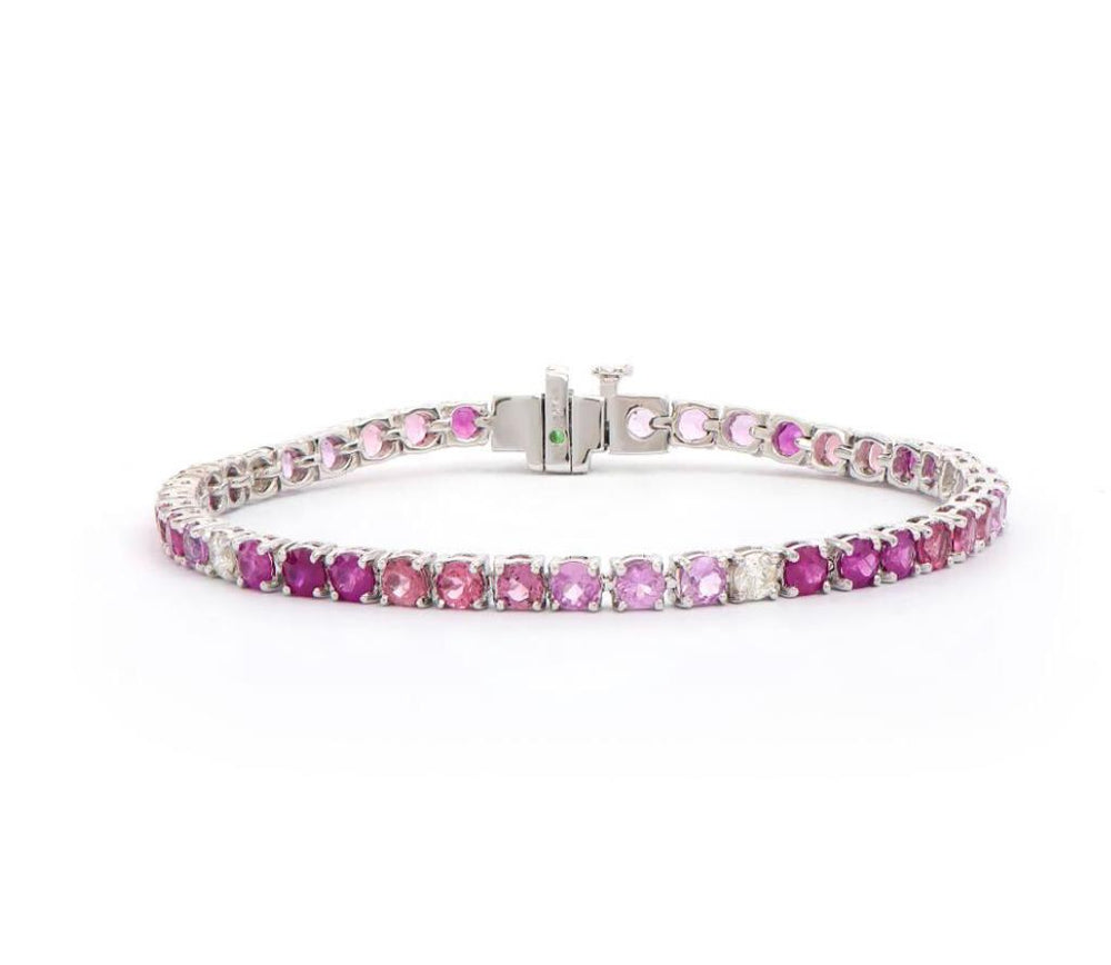 Ombré Pink Sapphire Tennis Bracelet – LUISA ALEXANDER
