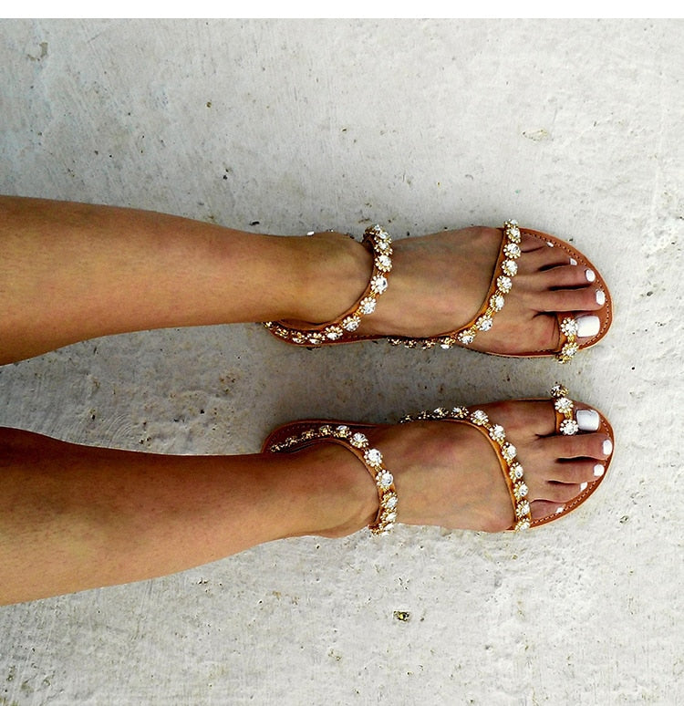 bling beach sandals