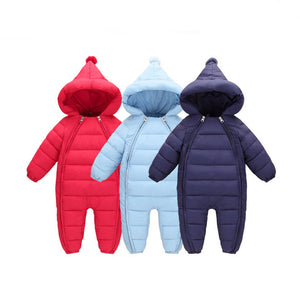 3pcs Newborns Clothes Infants Down Jacket Baby Boys Girls Warm Coat Toddler Thickening Rompers Outerwear - Center Of Treasures
