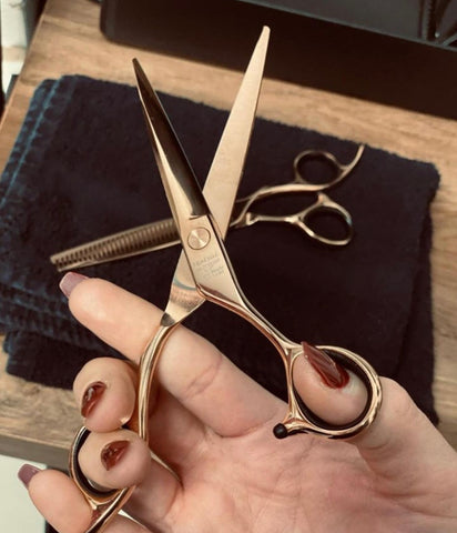 My hair stylist's super fancy scissors have a rotating 3 axis gimbal thumb  ring : r/mildlyinteresting