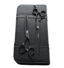 MATTE BLACK MATSUI MASTER BARBER SHEAR & TEXTURIZER COMBO