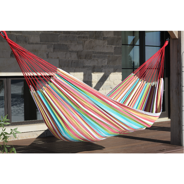 double size Brazilian hammock in salsa colour