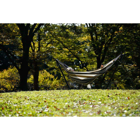 double cotton hammock with stand desert moon