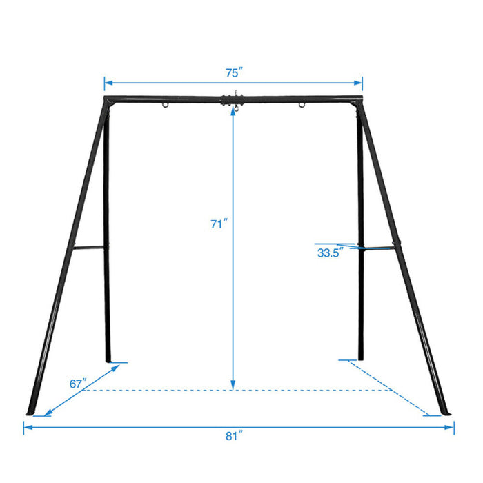 Heavy Duty Metal A-frame Swing with 100cm Saucer Swing