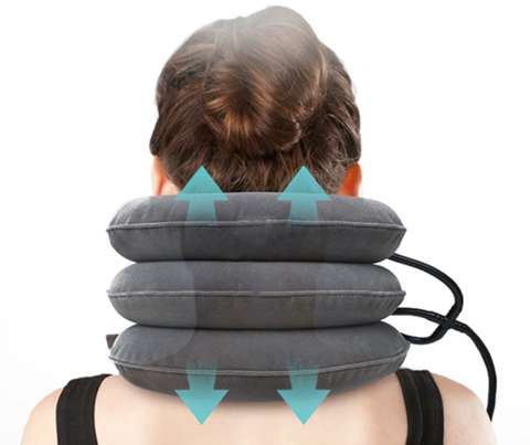 Décompression des cervicales avec le collier cervical gonflable (Minerve Gonflable)