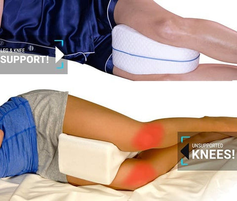 Coussin relève jambes pour dormir comparé à coussin ergonomique genoux et douleurs apaisées