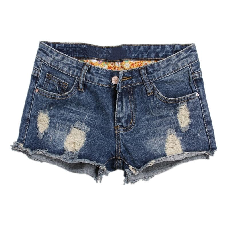 denim torn shorts