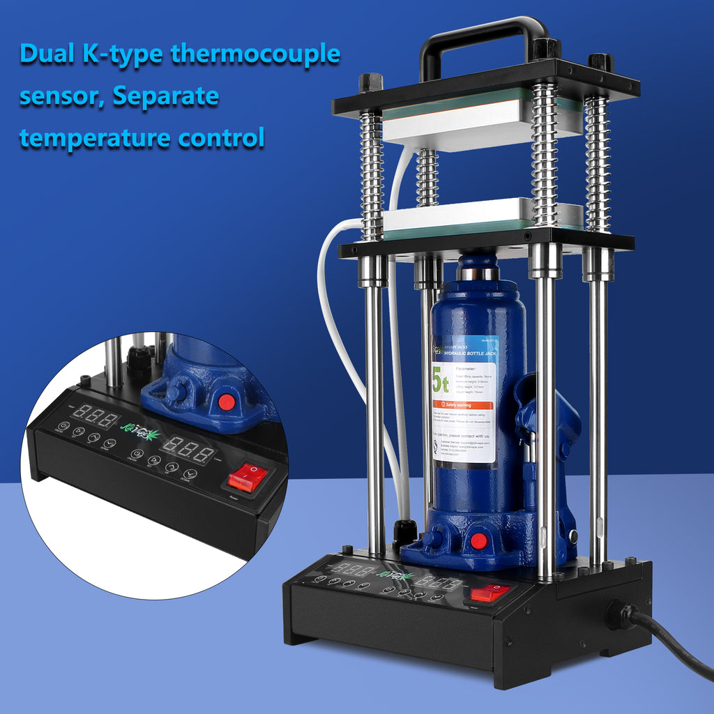 5 Ton Hydraulic Jack Heat Press Machine w/ Dual Heating Plates | Kikvape.com  – KikVape