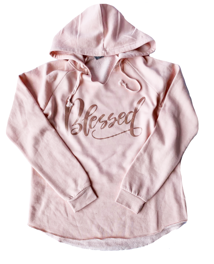 blessed hoodie with roses