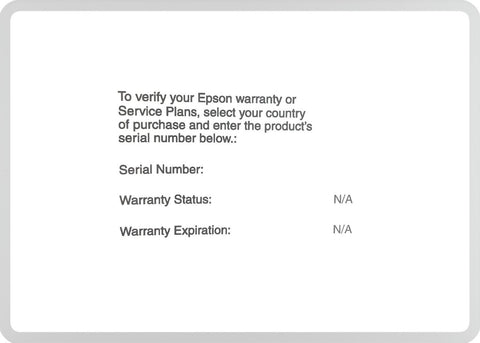 Invalid Epson Warranty, non-US printer