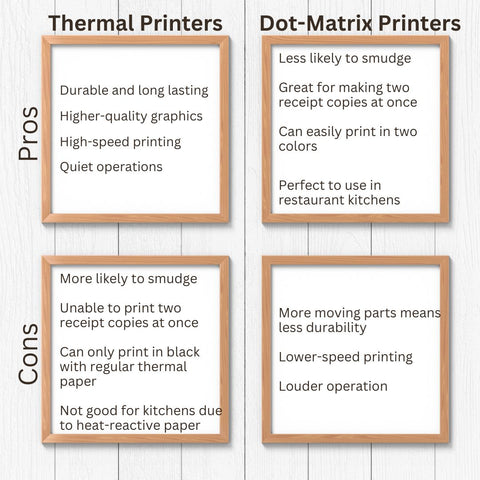 Thermal Printer vs Dot Matrix Printer