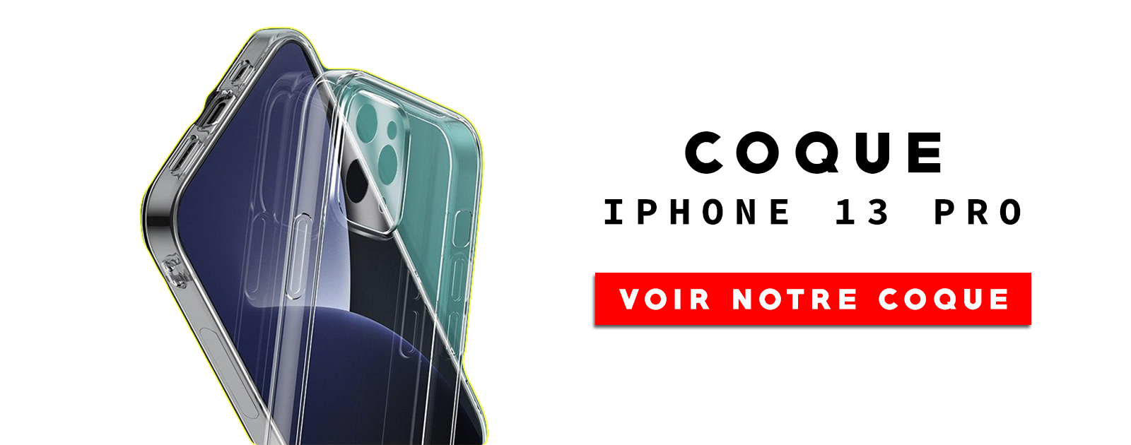 Coque Transparente avec Coins Renforcés pour iPhone 13 Pro