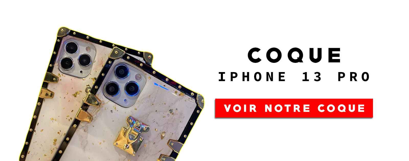 Coque Luxe en Paillettes d'Or pour iPhone 13 Pro