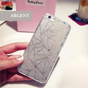 coque iphone xr paillette argent