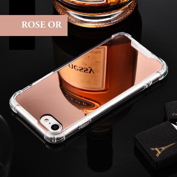 coque iphone 6s miroir rose