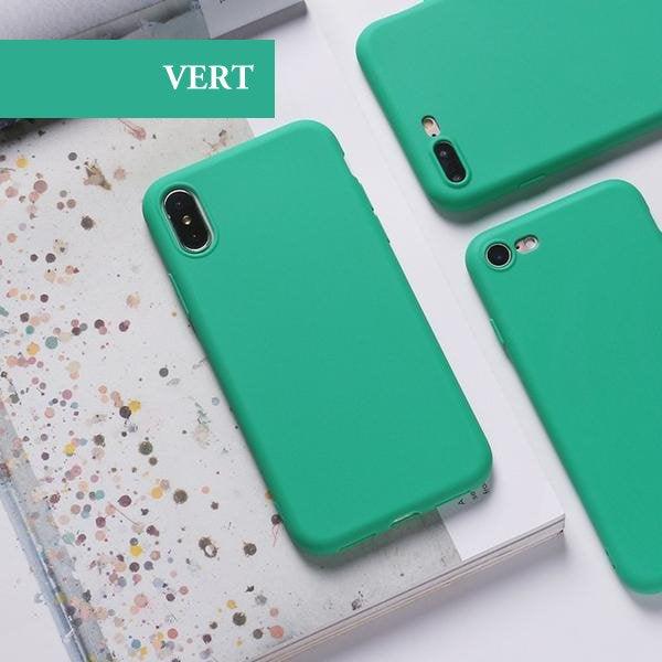 coque iphone 7 silicone vert