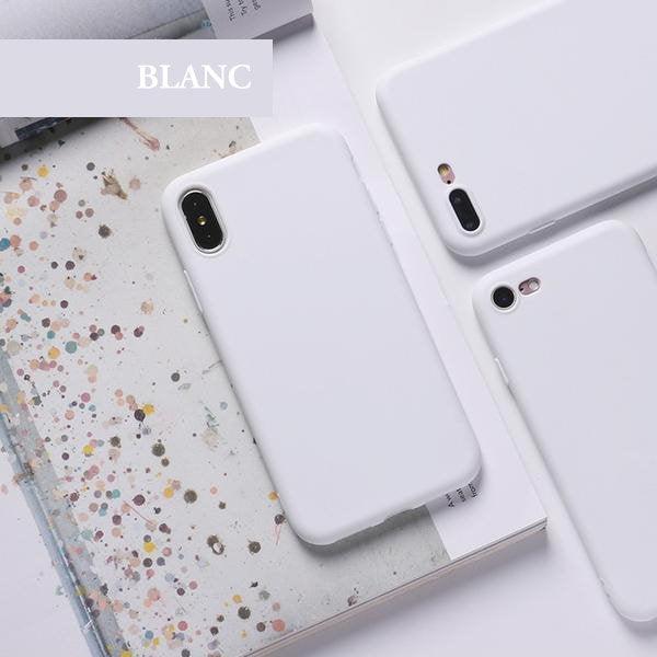 coque iphone 8 plus silicone blanc