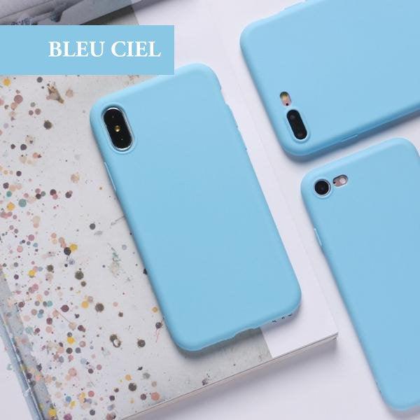 coque iphone xr silicone bleu