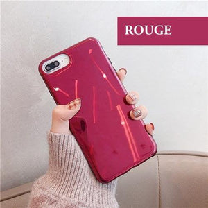 coque iphone xr miroir rouge