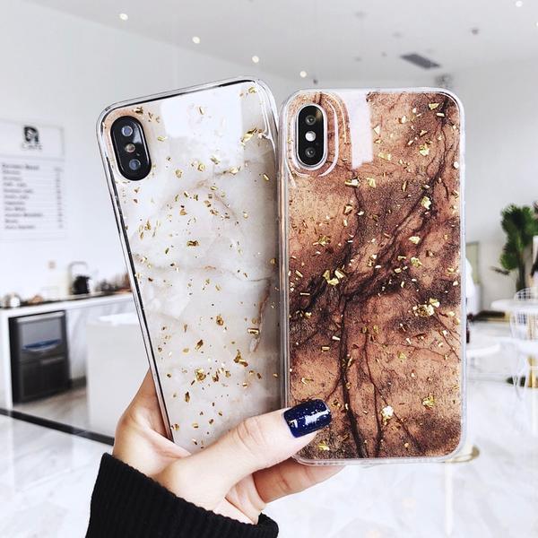 coque iphone xs max marbre or